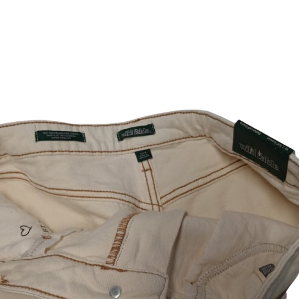Women's High-Rise Rolled Cuff Jean Shorts - Wild Fable Off-White 12 NWT - Picture 9 of 11